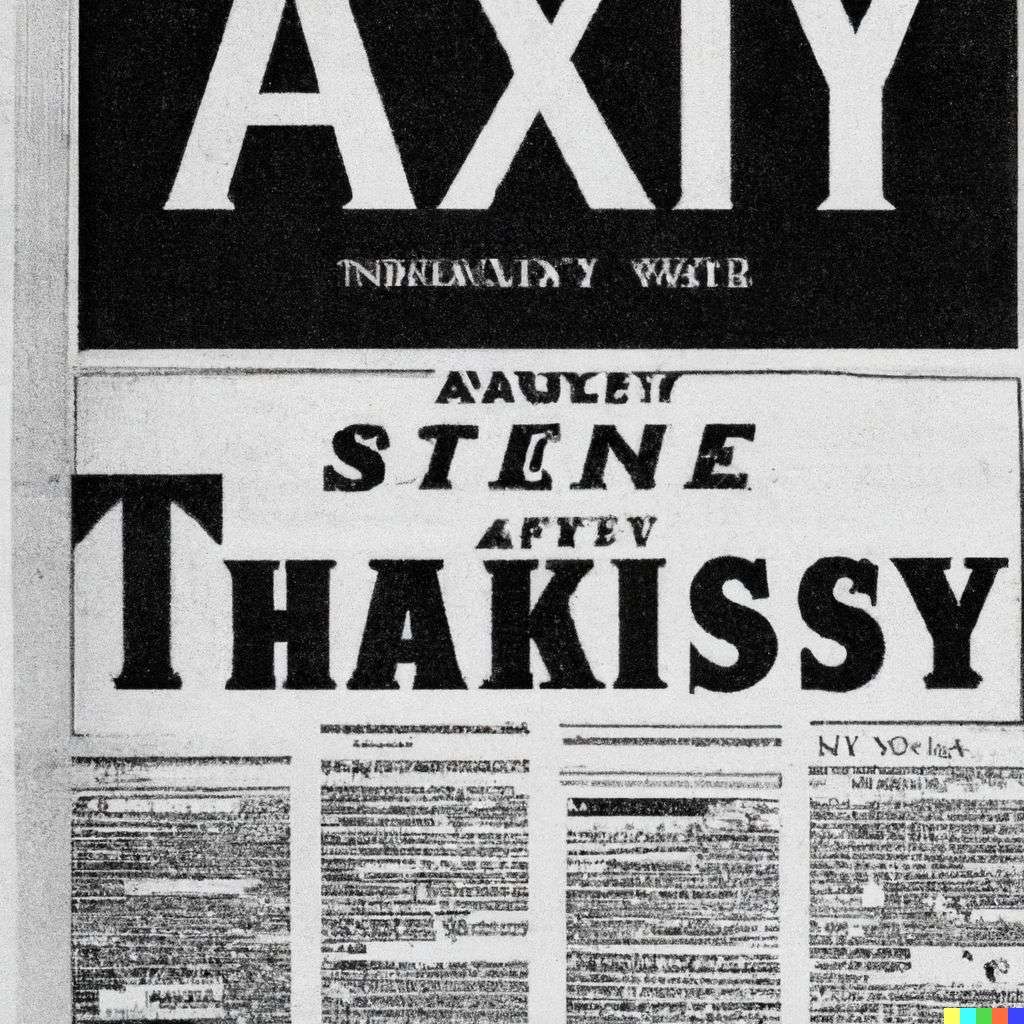 a representation of anxiety, front page of The New York Times, 1940